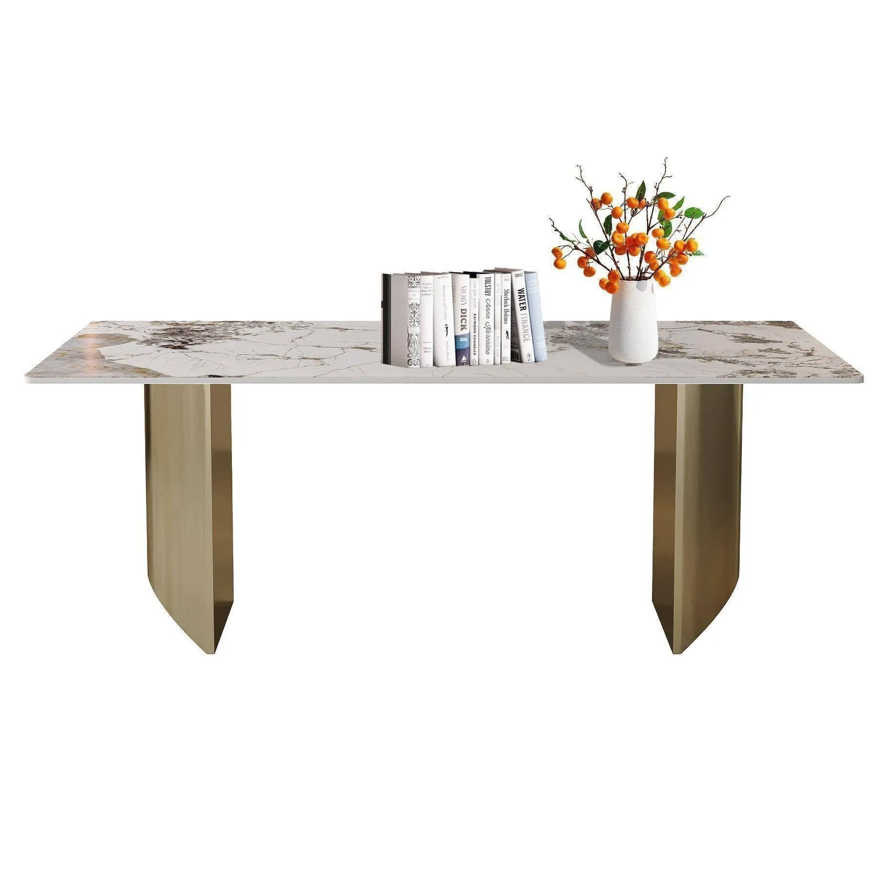 Dining Table 6-8 Seater Luxury Marble Table Work Desk-Q35