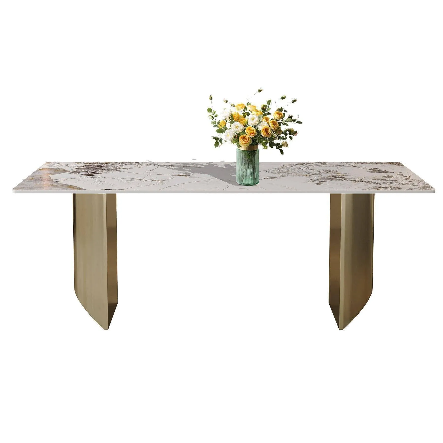 Dining Table 6-8 Seater Luxury Marble Table Work Desk-Q35