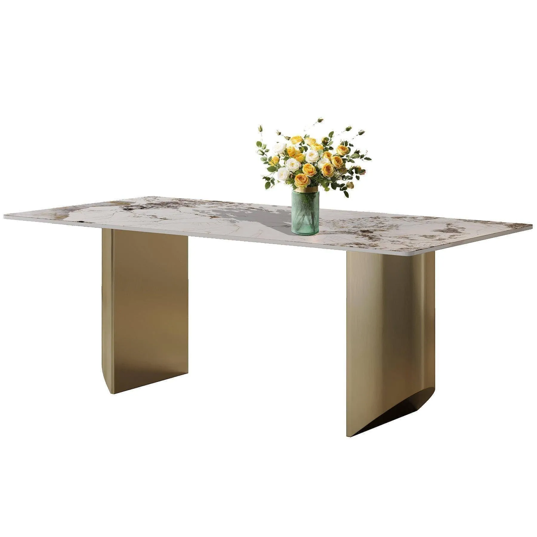 Dining Table 6-8 Seater Luxury Marble Table Work Desk-Q35