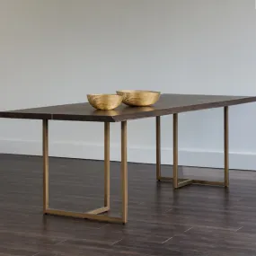 Donnelly Dining Table Dark Mango by Sunpan