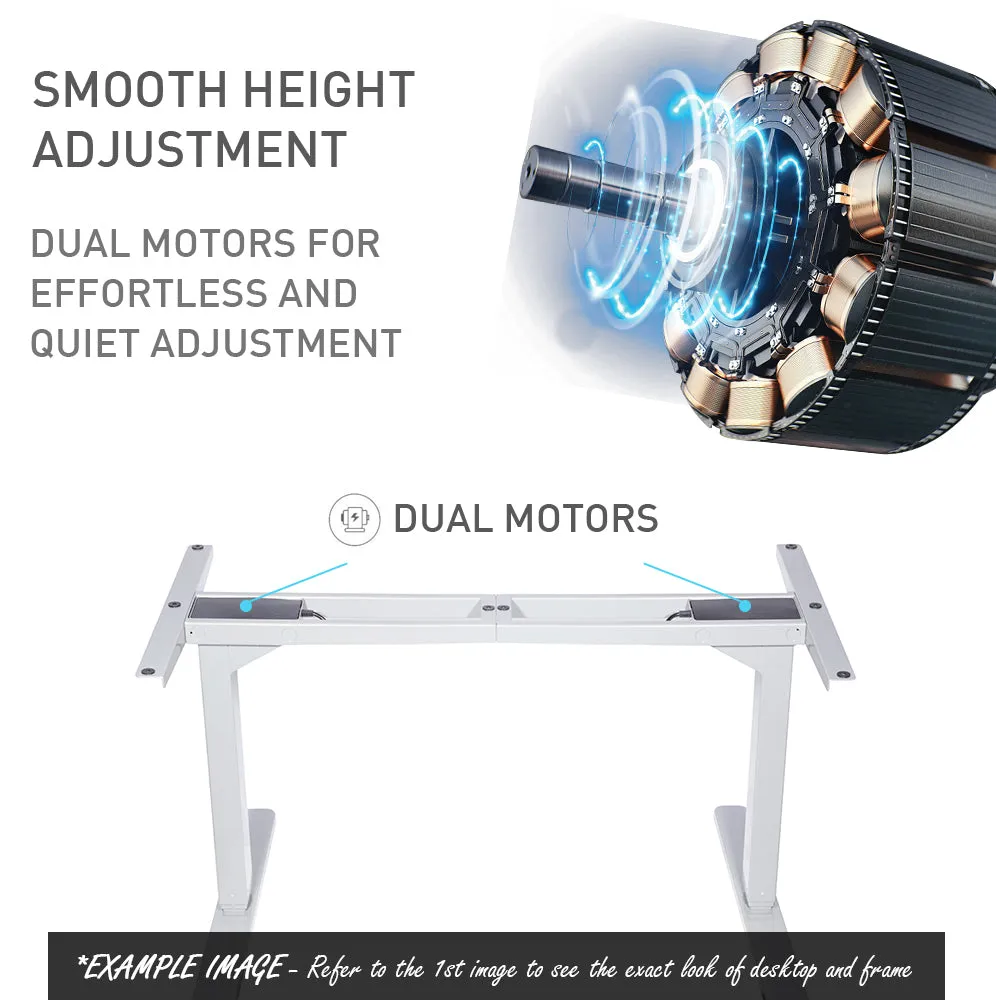 Dual Motor Electric Standing Desk, 150x70cm, 4 Presets, FORTIA