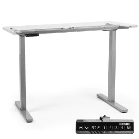 Duronic Sit Stand Desk Frame TM22 GY | Electric Standing Office Table | Frame ONLY | Height Adjustable 71-116cm | Ergonomic Workstation | GREY | Memory Function | Dual Motor / 2 Stage