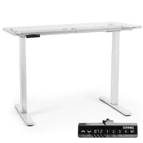 Duronic Sit Stand Desk Frame TM22 WE | Electric Standing Office Table | Frame ONLY | Height Adjustable 71-116cm | Ergonomic Workstation | WHITE | Memory Function | Dual Motor / 2 Stage