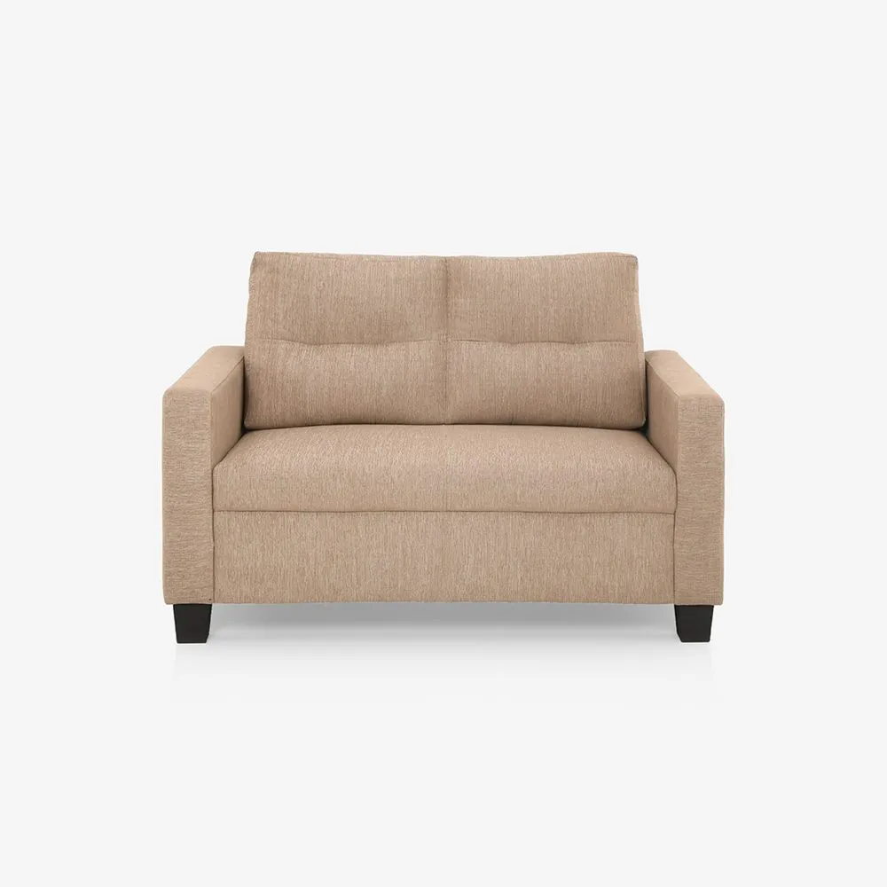 Ease Brown Fabric 2 Seater Sofa