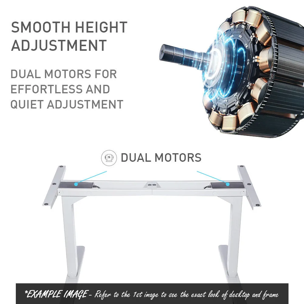 Electric Dual Motor Sit-Stand Desk, 160x75cm, 120kg Load - FORTIA