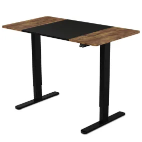 Electric Height Adjustable Standing Desk, 70kg Rated, Walnut/Black - Fortia