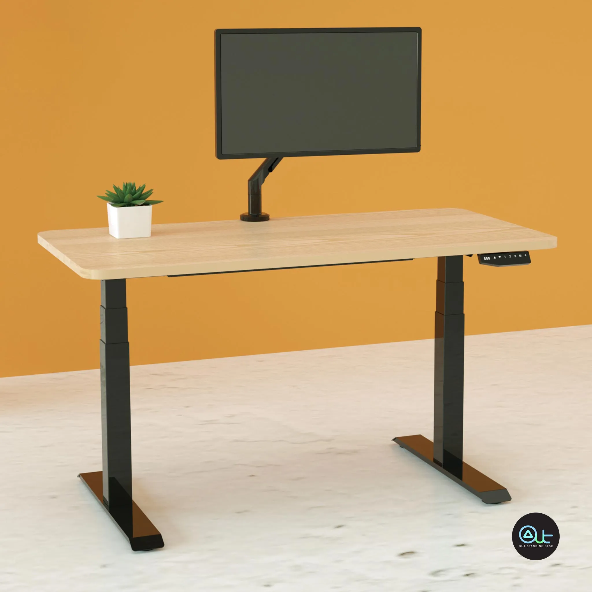 ELITE-IB Dual Motor Standing Desk／Black Frame / 140*70cm (S2)