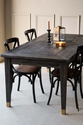 Elm & Brass Dining Table