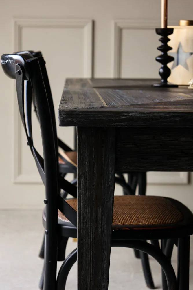 Elm & Brass Dining Table