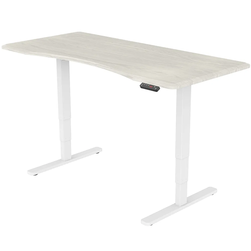 Ergonomic Electric Height Adjustable Standing Desk, 160x75cm, Dual Motor, 120kg Load, FORTIA