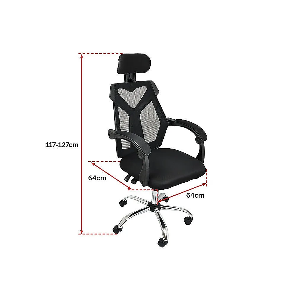 Ergonomic Mesh Office Chair with Lumbar Support, Black