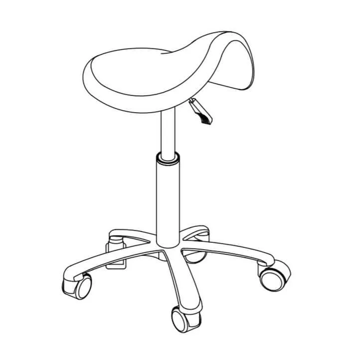 Ergonomic Pneumatic Height Adjustment Pony Saddle Shape Stool