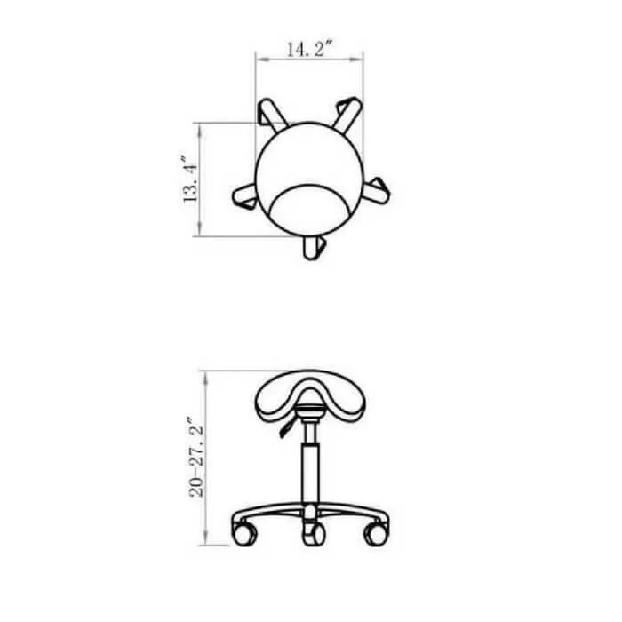 Ergonomic Pneumatic Height Adjustment Pony Saddle Shape Stool