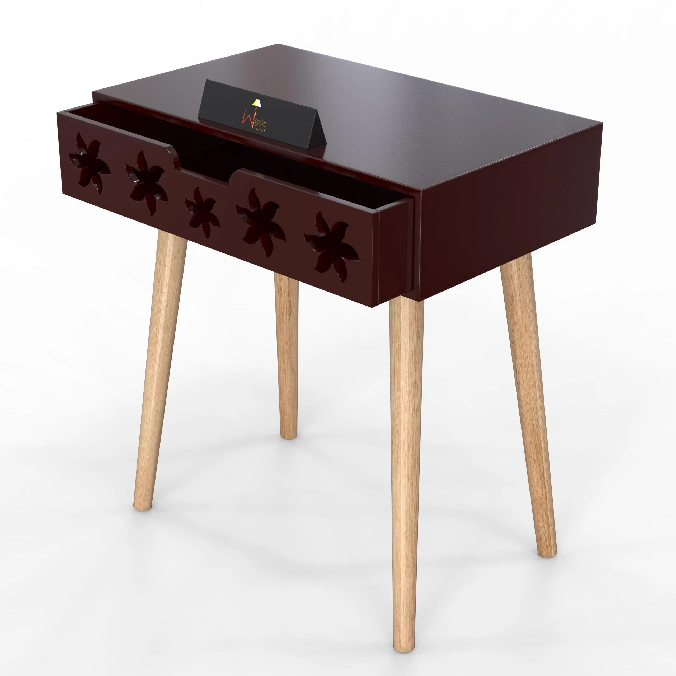 Estrella Wooden Bedside Table With Storage Drawer Nightstand