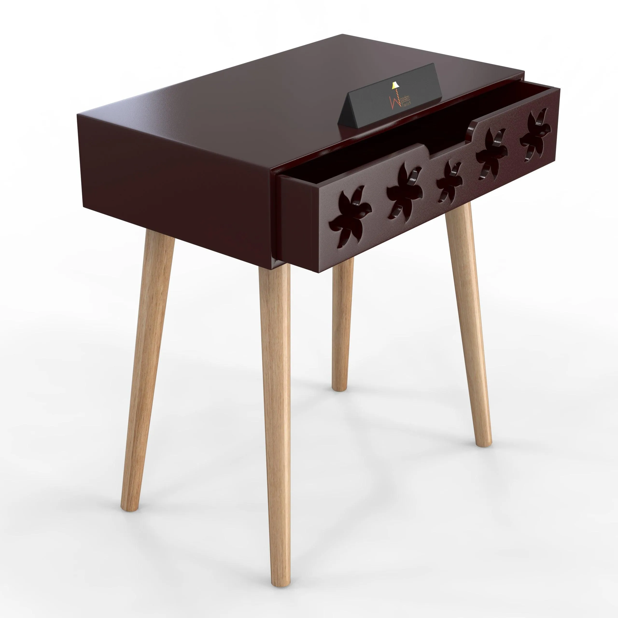 Estrella Wooden Bedside Table With Storage Drawer Nightstand