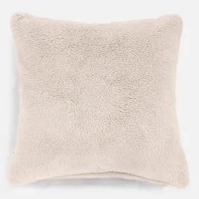 Extra Large Decorative Cushion Cover 70 x 70cm - Teddy Faux Fur Cream