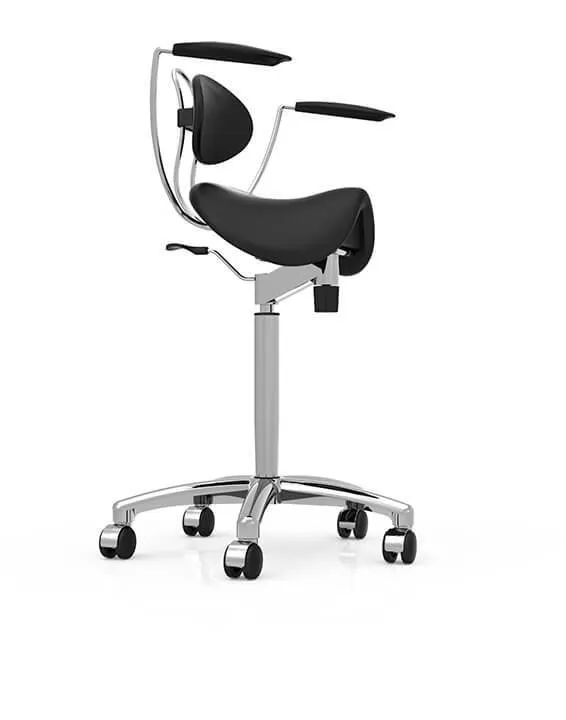 Finest Quality Sit-Stand Saddle Chair  with Back Rest for Better Posture