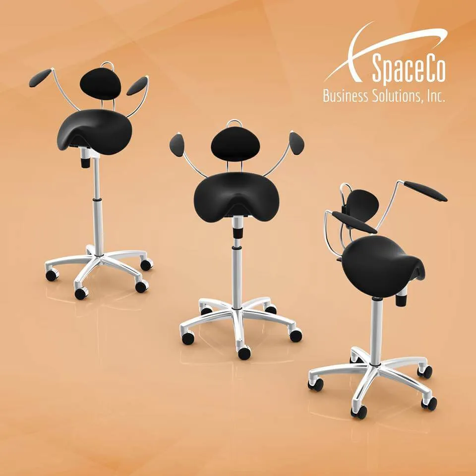 Finest Quality Sit-Stand Saddle Chair  with Back Rest for Better Posture