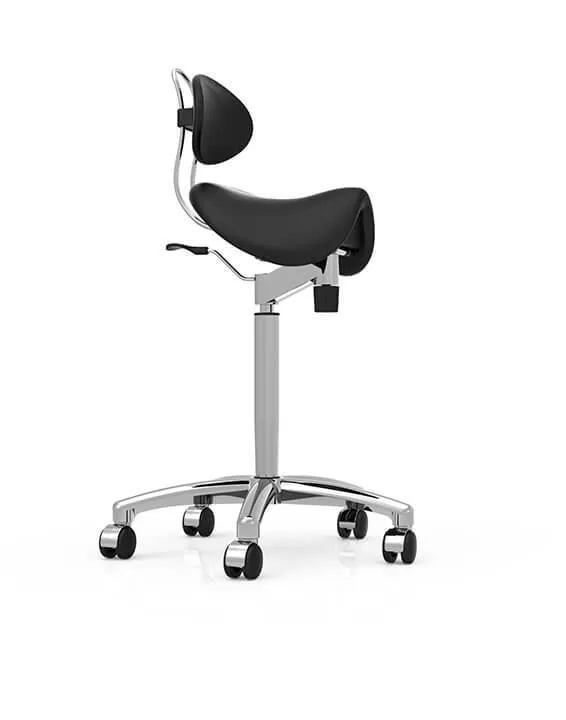 Finest Quality Sit-Stand Saddle Chair  with Back Rest for Better Posture