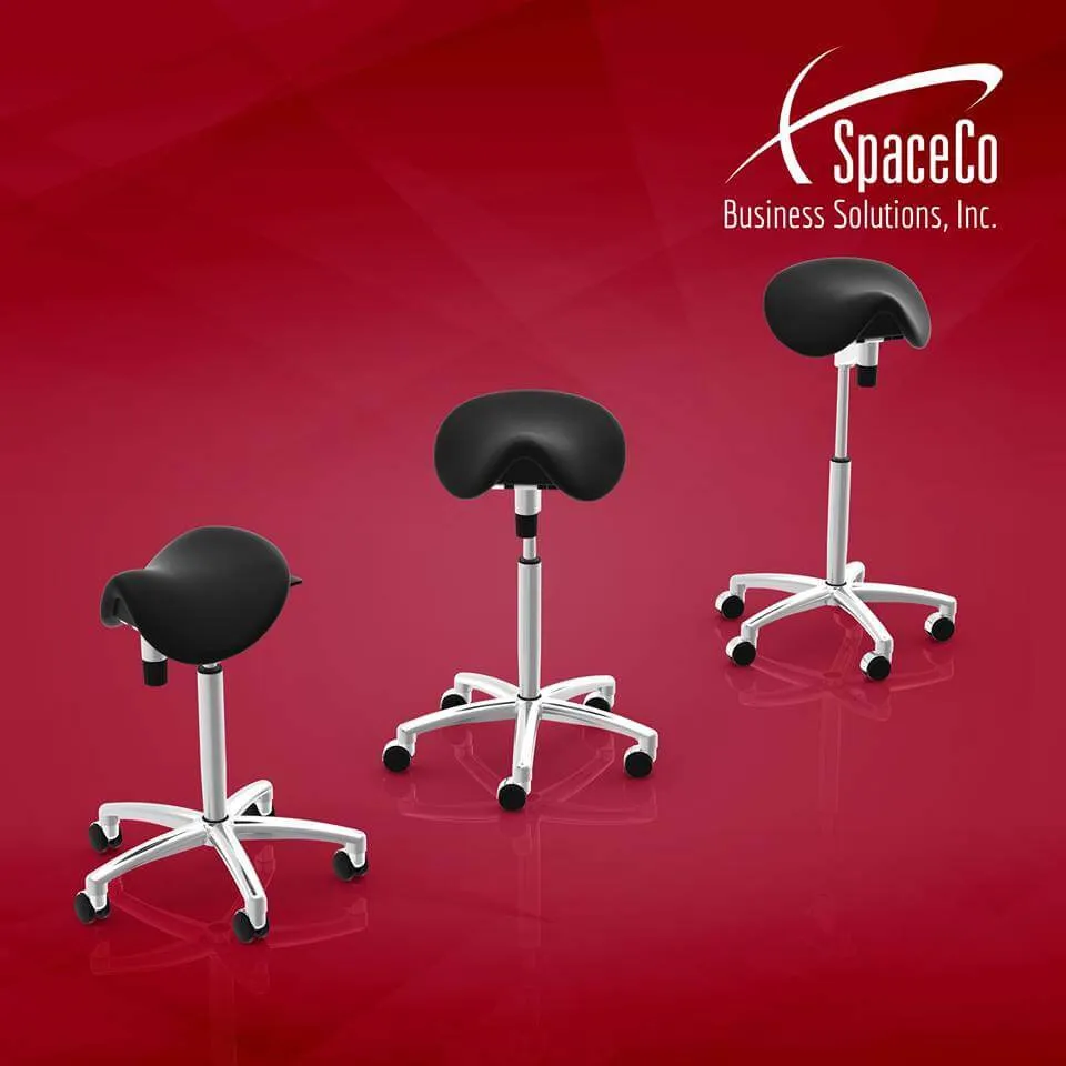 Finest Quality Sit-Stand Saddle Chair  with Back Rest for Better Posture