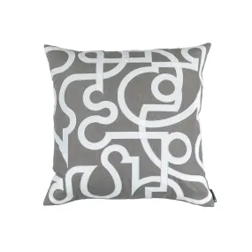 Geo Light Grey Euro Pillow by Lili Alessandra