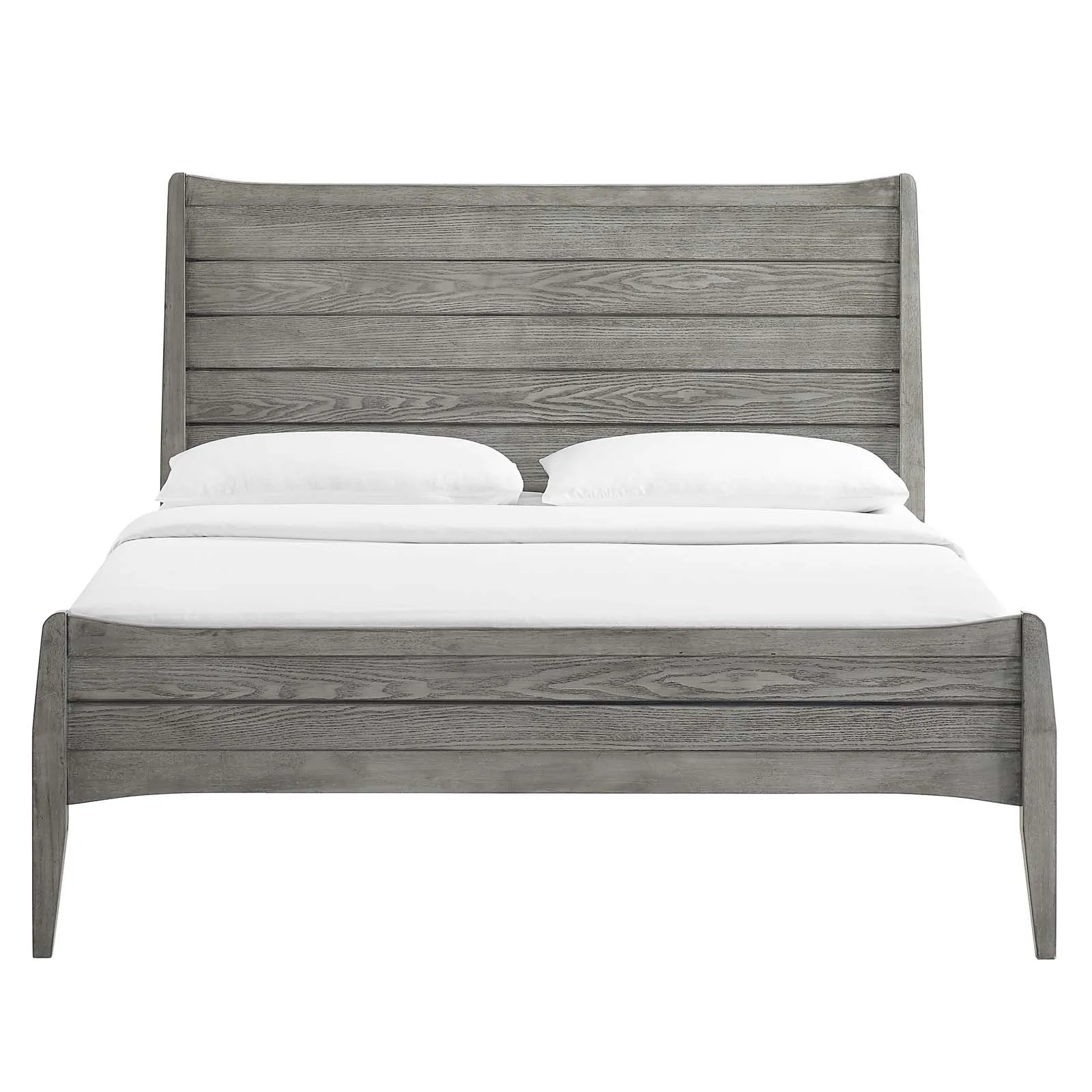 Georgia Queen Wood Platform Bed Gray MOD-6238-GRY