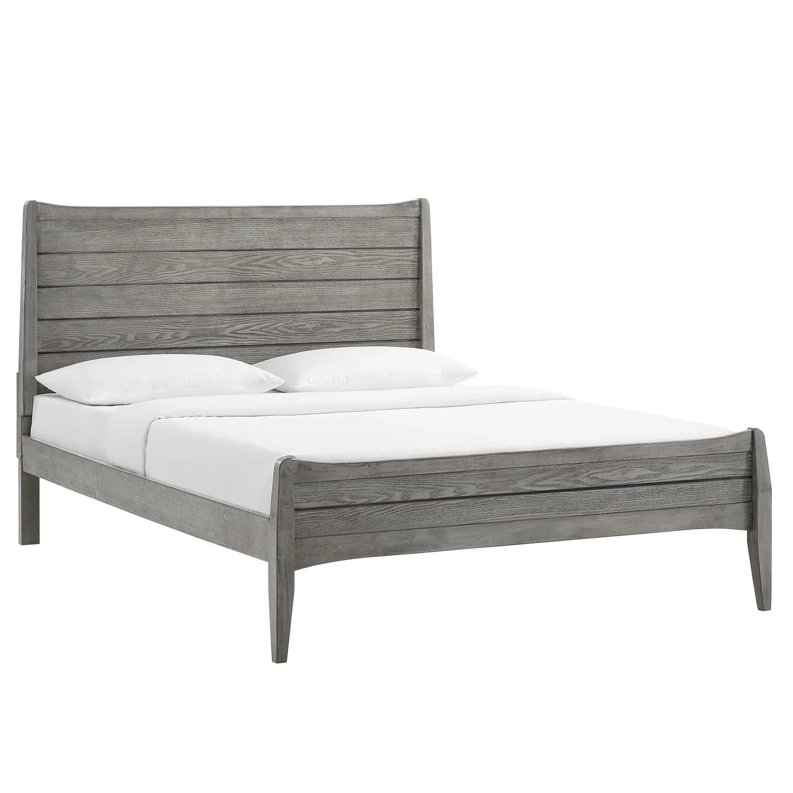 Georgia Queen Wood Platform Bed Gray MOD-6238-GRY