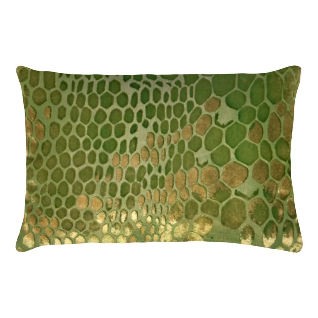 Grass Snakeskin Velvet Pillows by Kevin O'Brien Studio