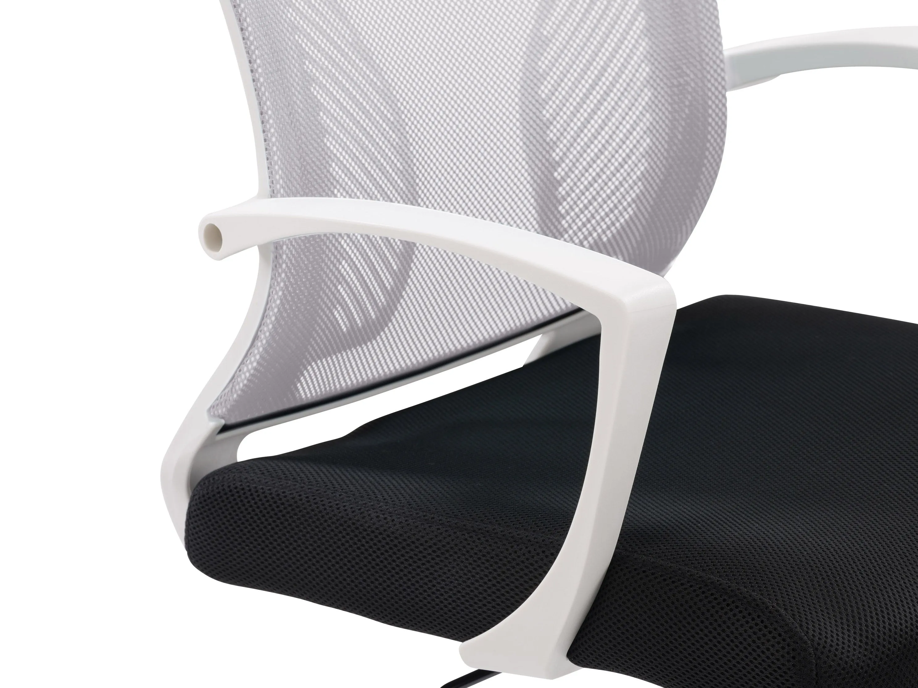 Grey On White Mesh Office Chair