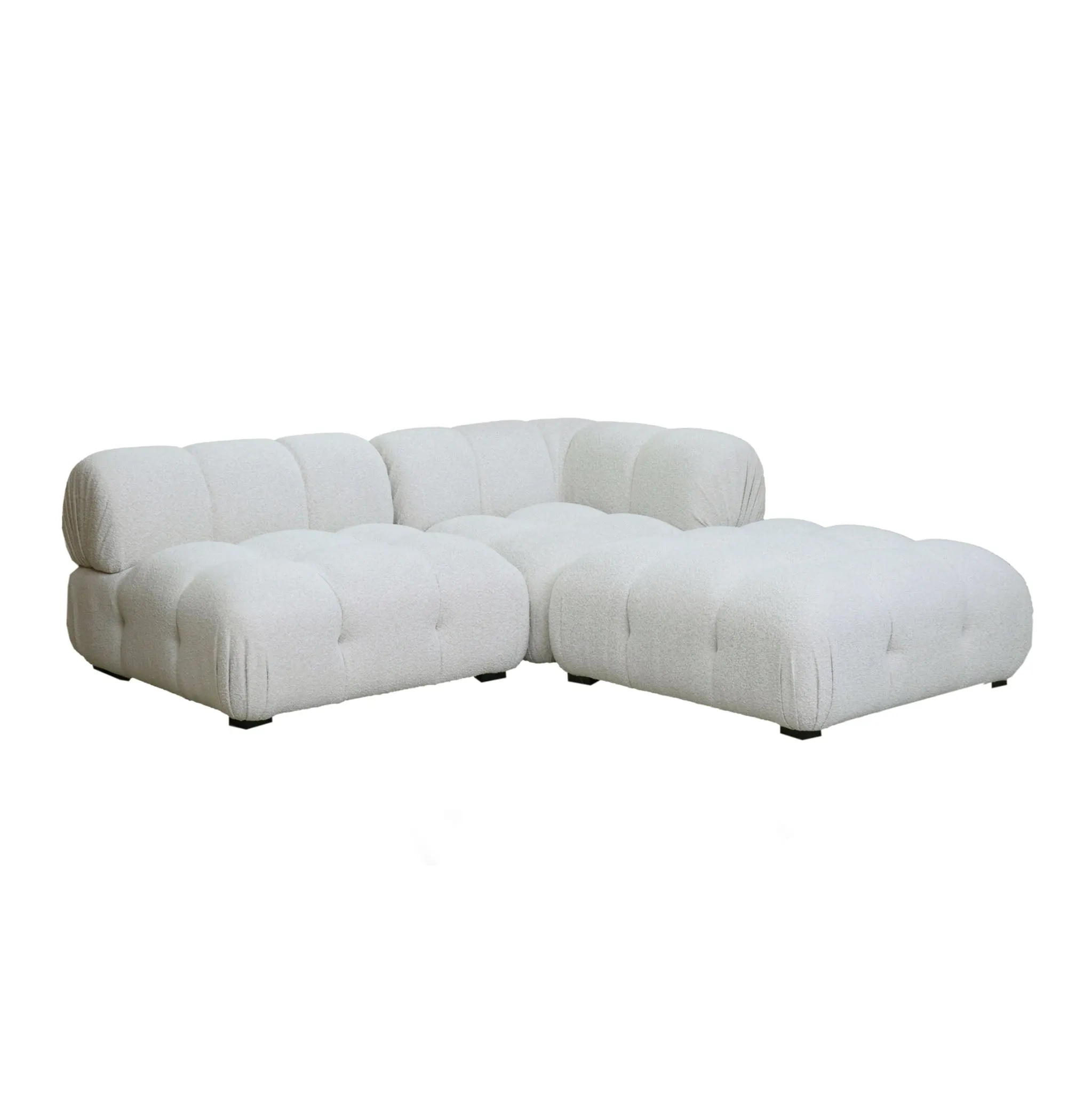 HARLOW CORNER SOFA | IVORY BOUCLE