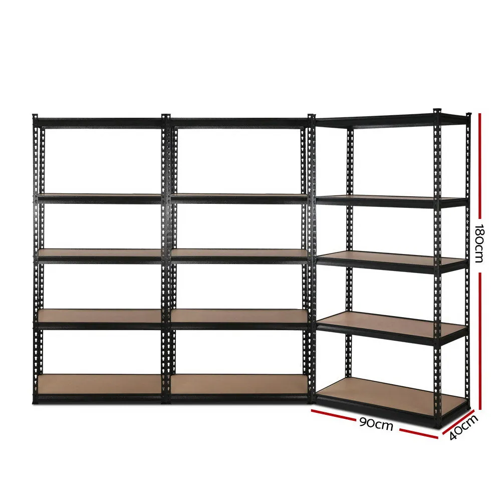 Heavy-Duty Adjustable 5-Tier Garage Shelving Set of 3 - Giantz