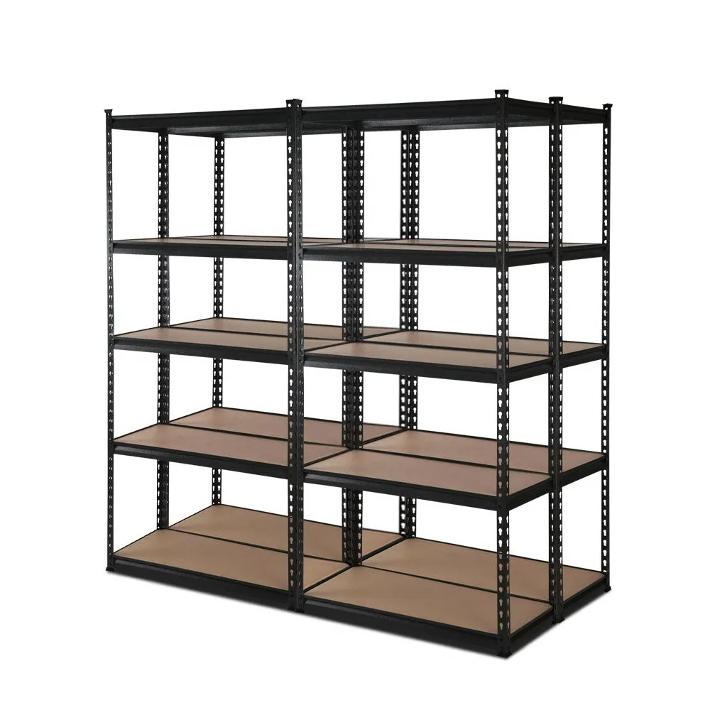 Heavy-Duty Adjustable Garage Shelving 4-Pack Black - Giantz