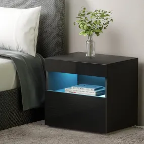 Heres LED Bedside Table - Black