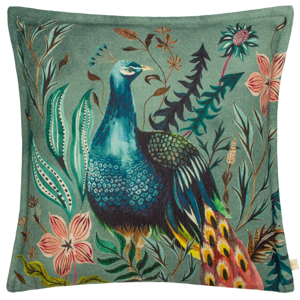 Holland Park Peacock Cushion Teal