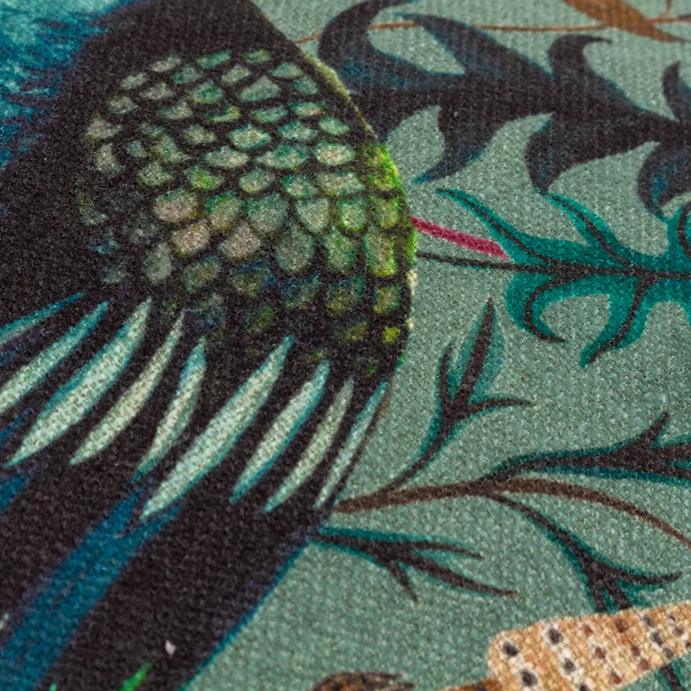 Holland Park Peacock Cushion Teal