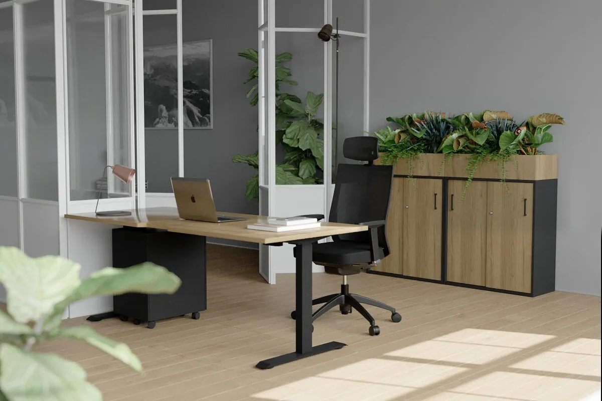 Just Right Height Adjustable Desk [1200L x 800W with Cable Scallop]