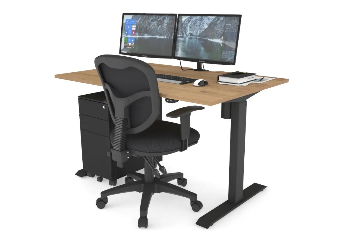 Just Right Height Adjustable Desk [1200L x 800W with Cable Scallop]