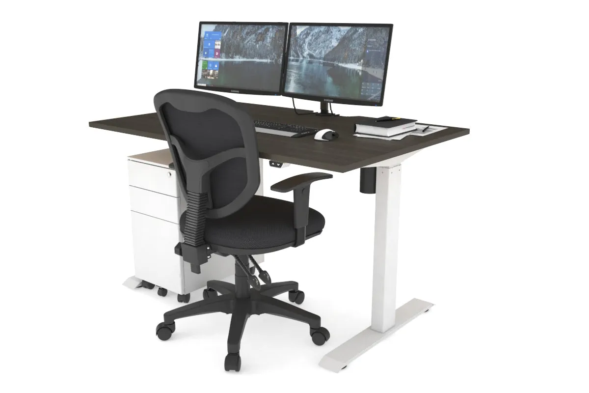 Just Right Height Adjustable Desk [1200L x 800W with Cable Scallop]