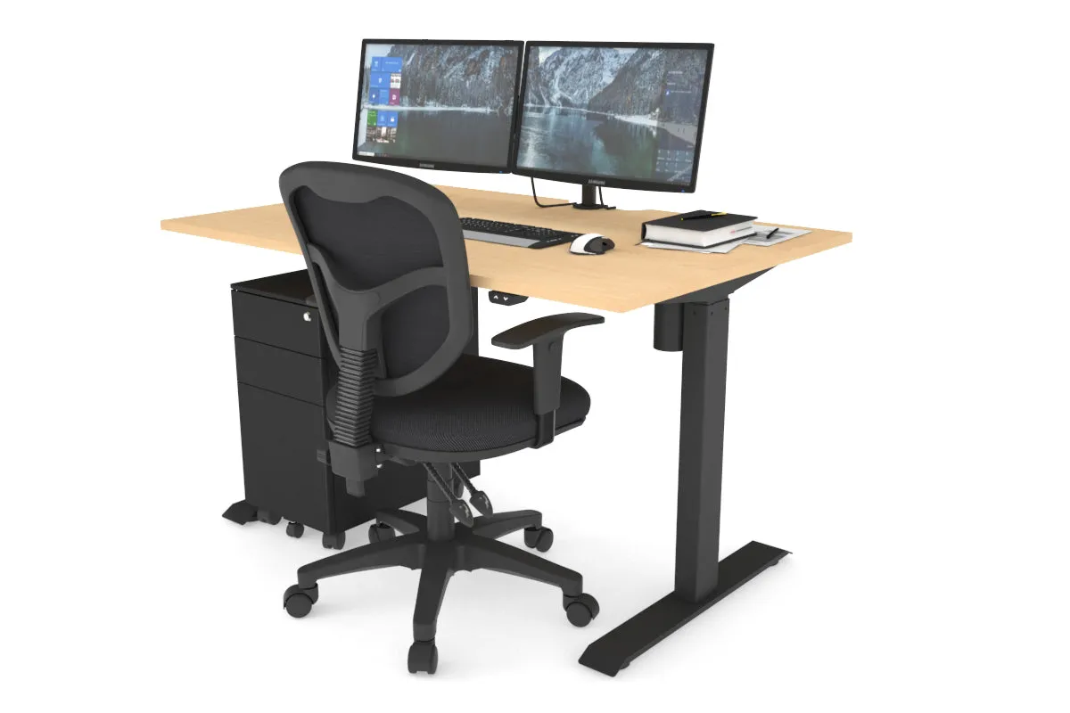 Just Right Height Adjustable Desk [1200L x 800W with Cable Scallop]