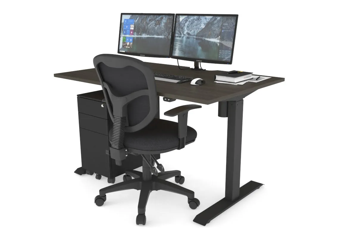 Just Right Height Adjustable Desk [1200L x 800W with Cable Scallop]