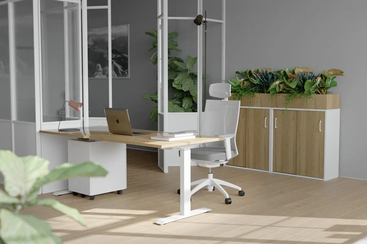 Just Right Height Adjustable Desk [1200L x 800W with Cable Scallop]