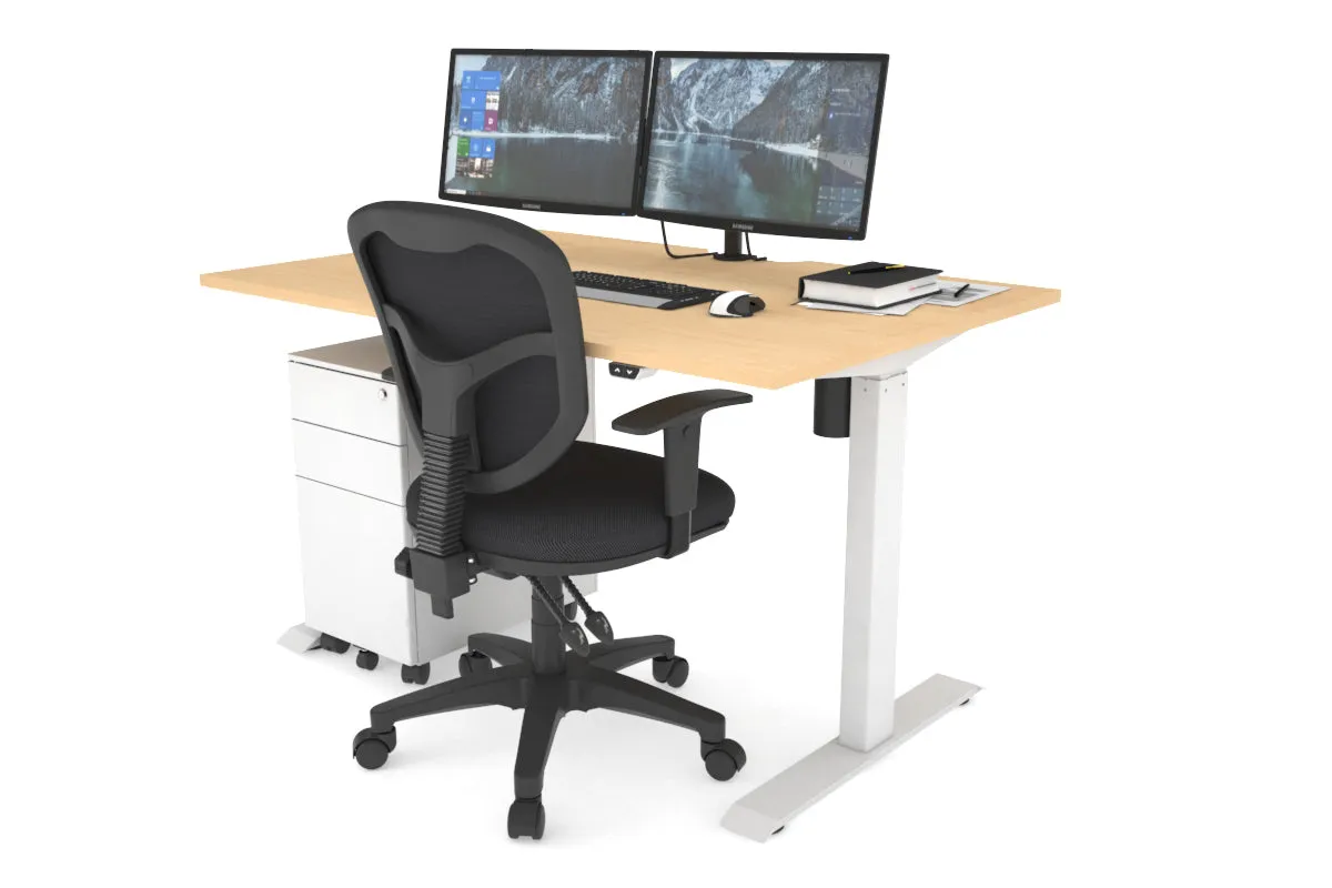 Just Right Height Adjustable Desk [1200L x 800W with Cable Scallop]