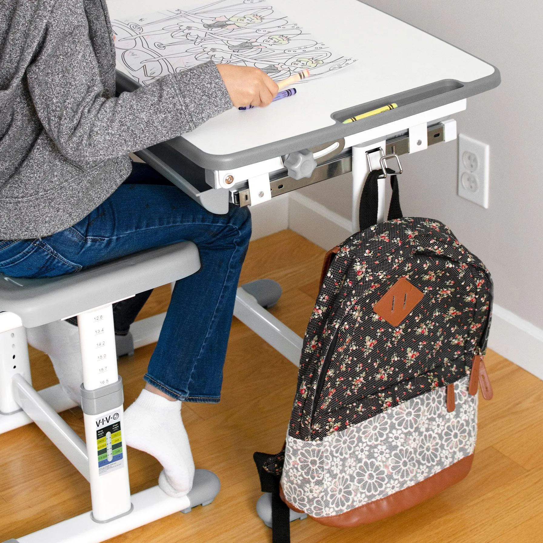 Kids' Height Adjustable Desk and Chair