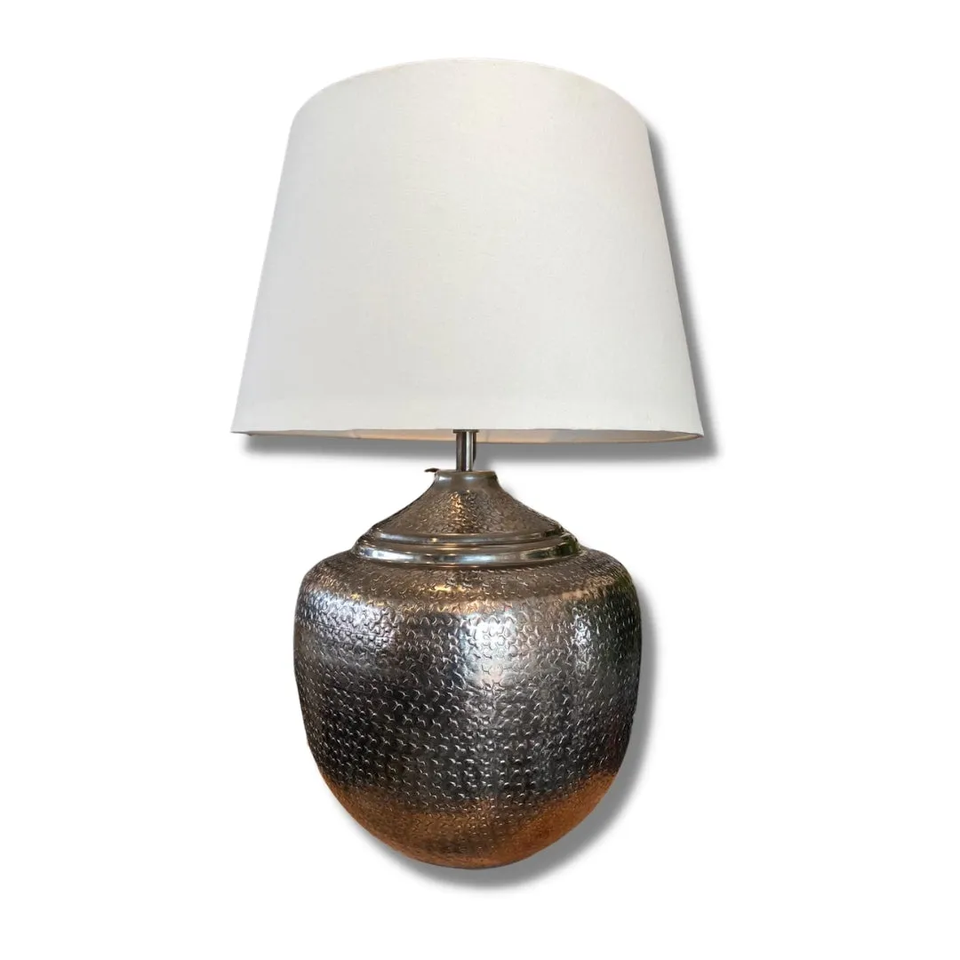 Large silver lamp