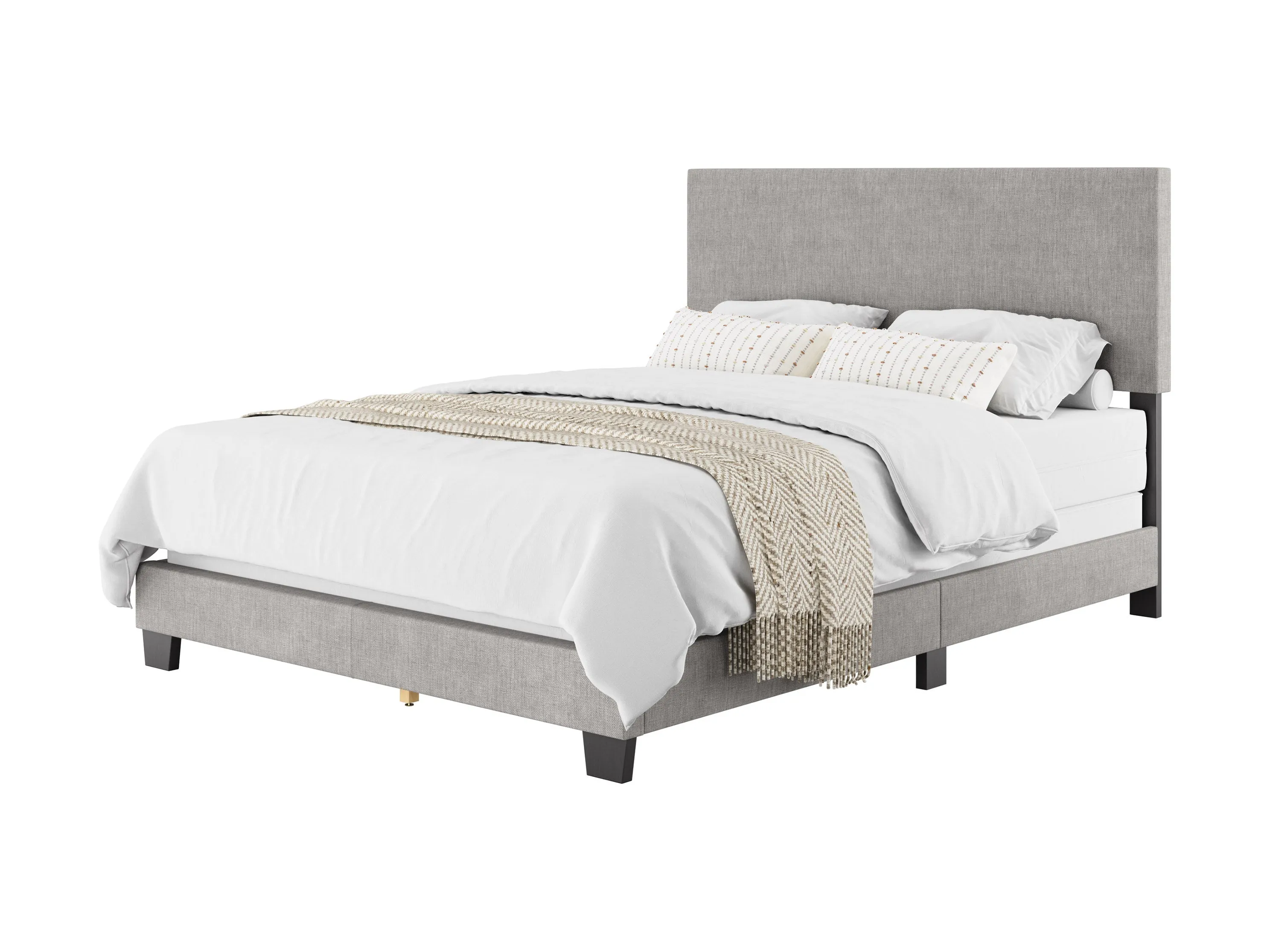 Light Grey Modern Queen Bed