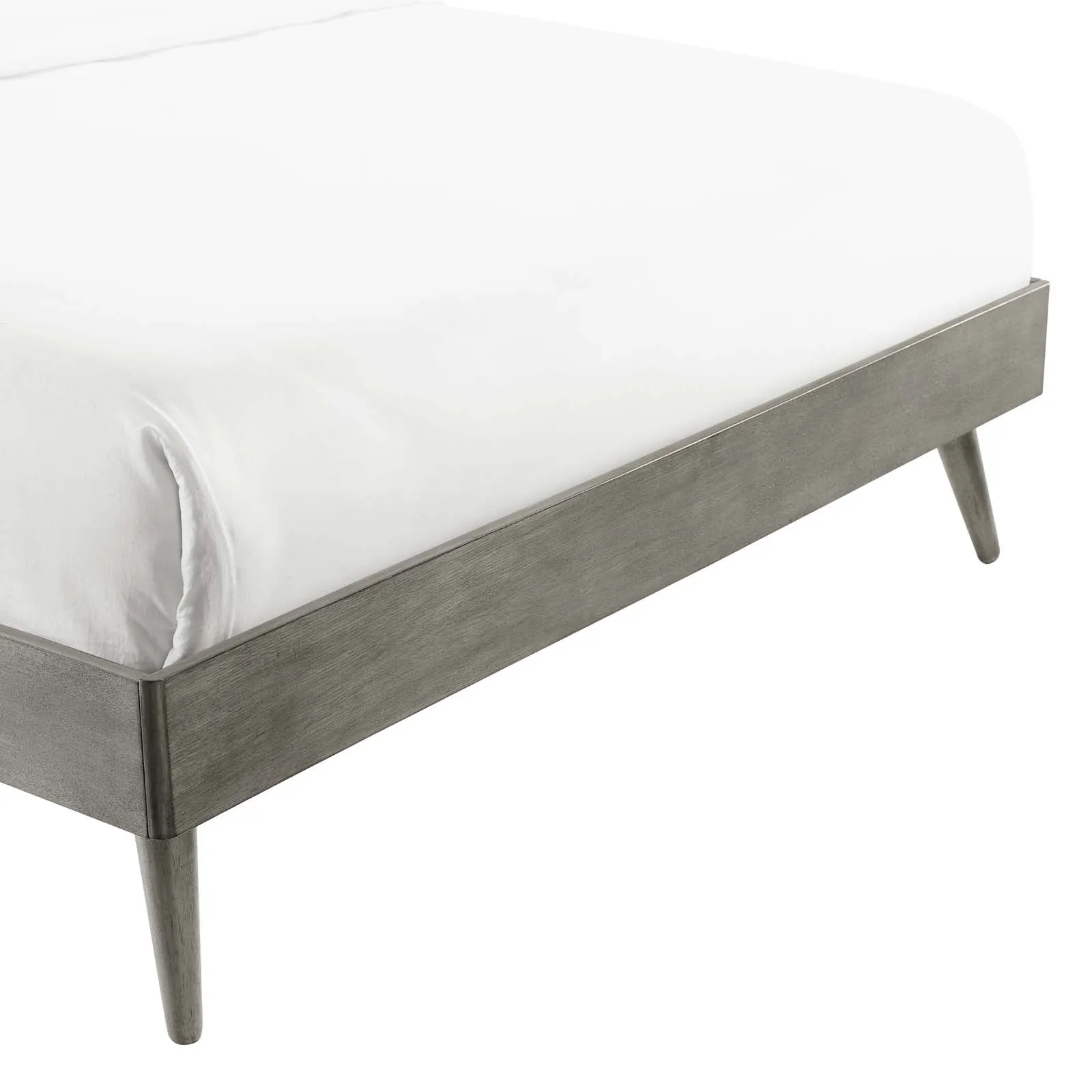 Margo Queen Wood Platform Bed Frame Gray MOD-6230-GRY