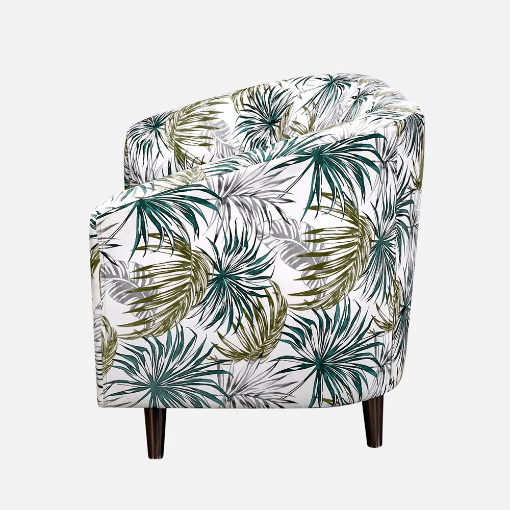 Meadow Kale Green Palm Loveseat