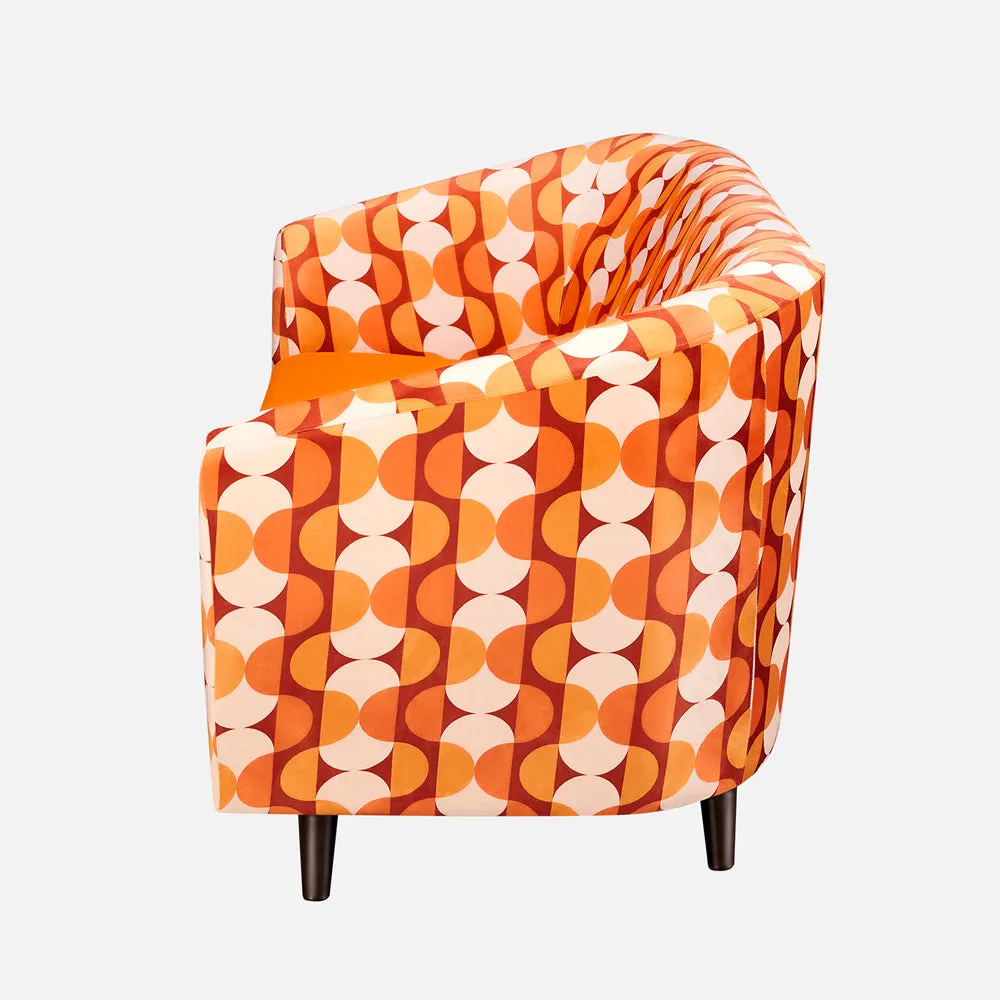 Meadow Tangerine Interlace Loveseat