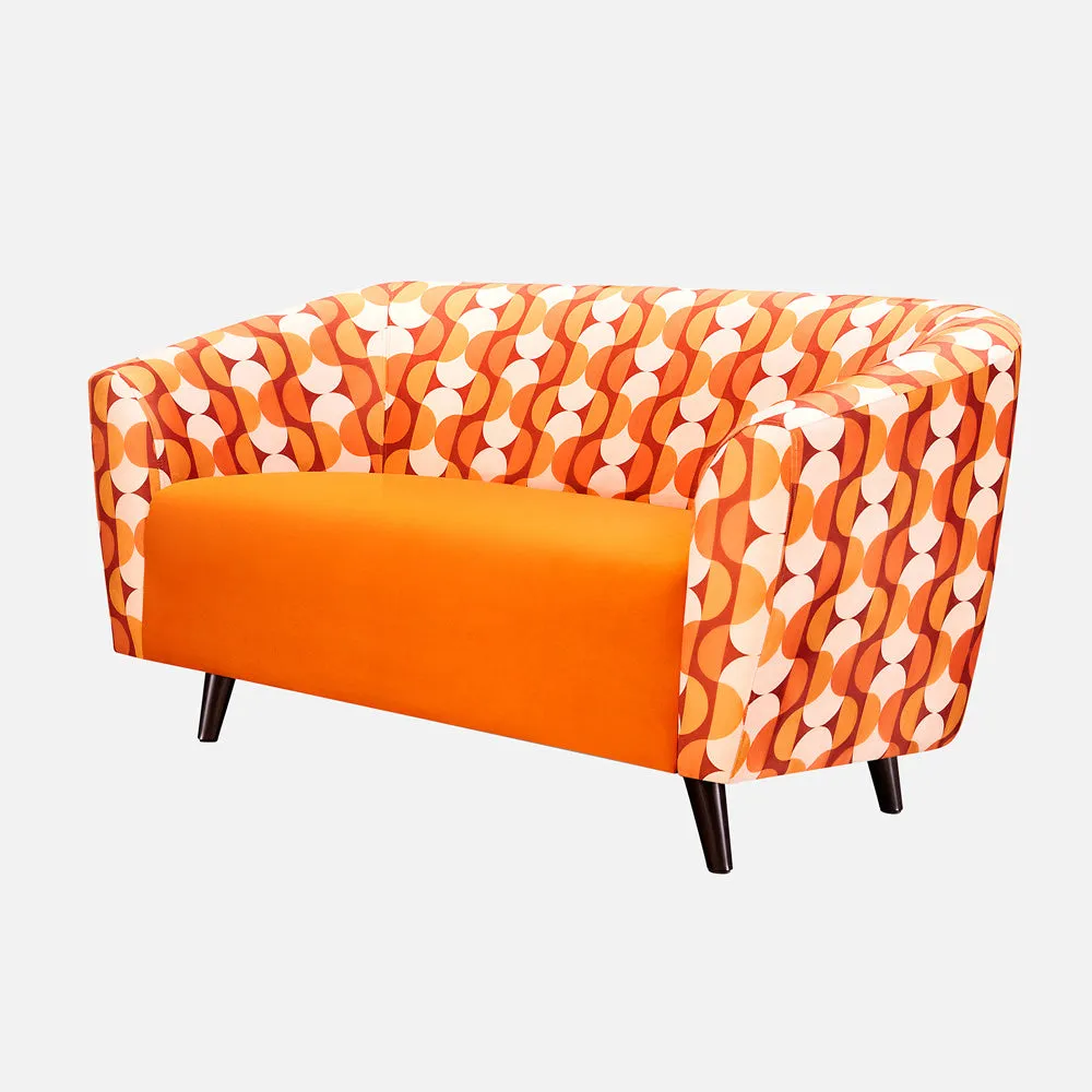 Meadow Tangerine Interlace Loveseat