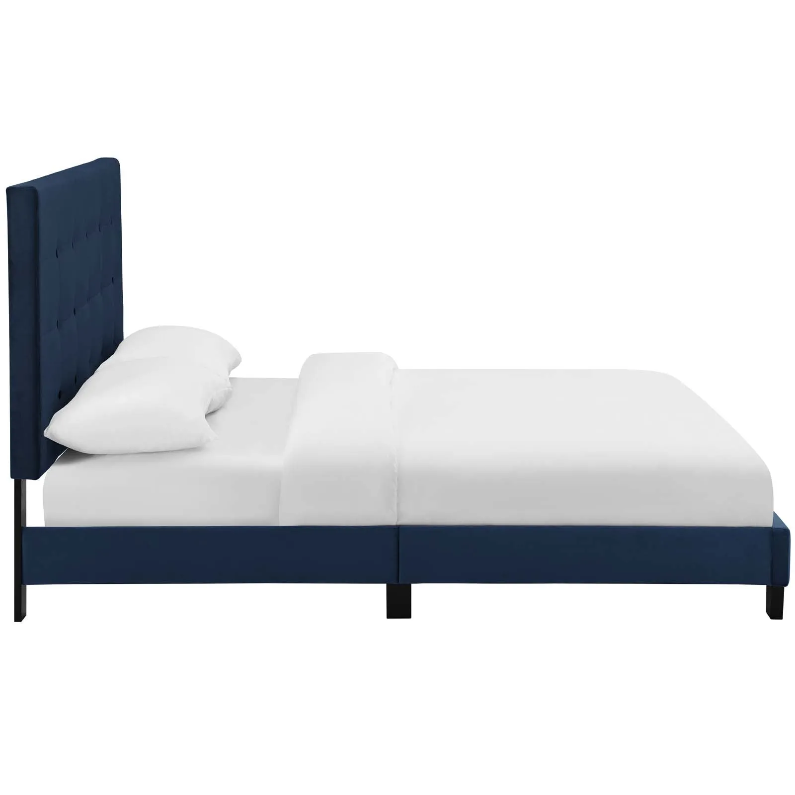 Melanie Tufted Button Upholstered Performance Velvet Platform Bed